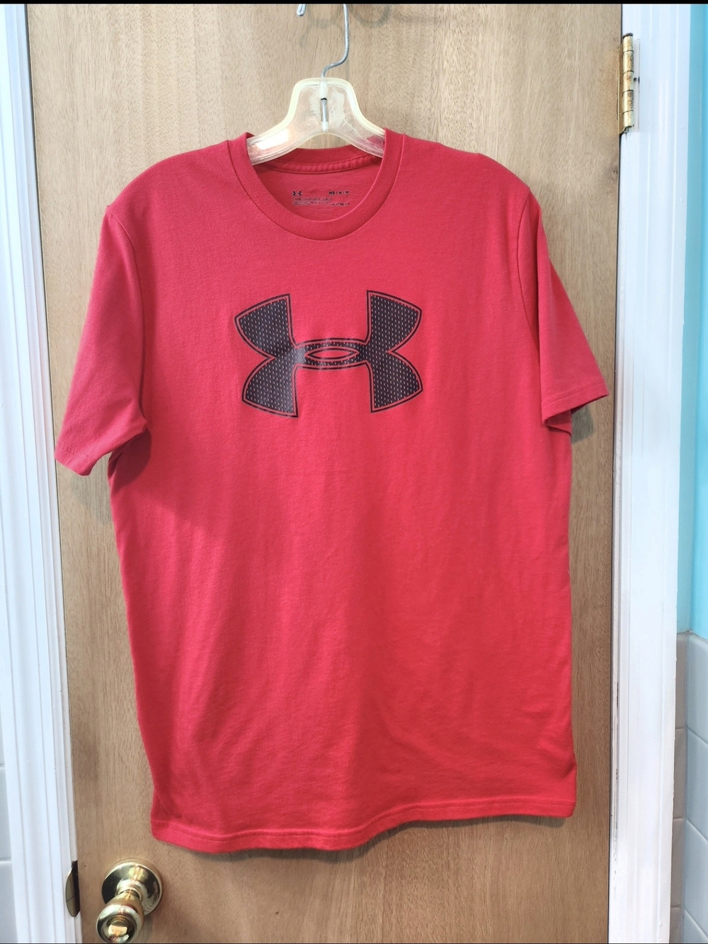 Under Armour Red Short Sleeve Tee with Black Logo